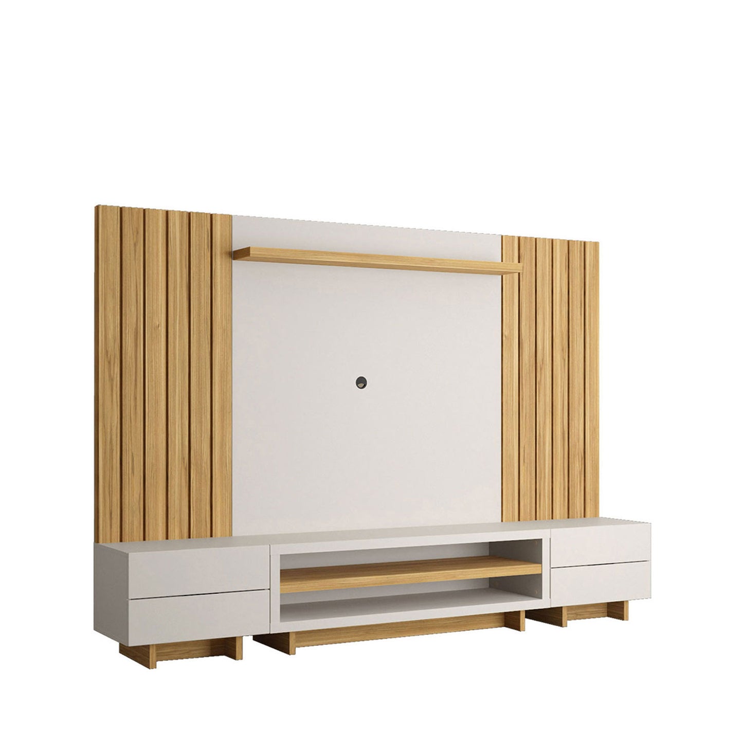 Rack com Painel Ivar Cinamomo c/ Off White Fosco 250 cm