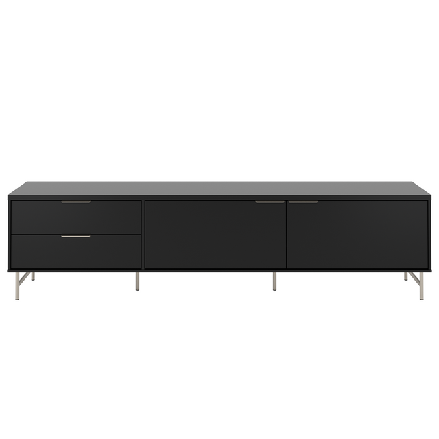 Rack para TVs até 75 Polegadas Yves 220cm Off White Fosco com Dourado