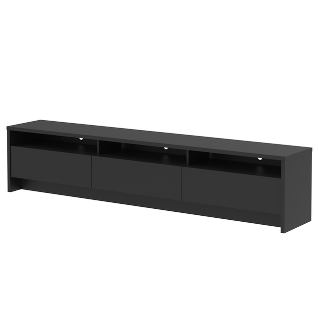 Rack para TV 75 Polegadas 3 Portas 219cm Aspen - Preto