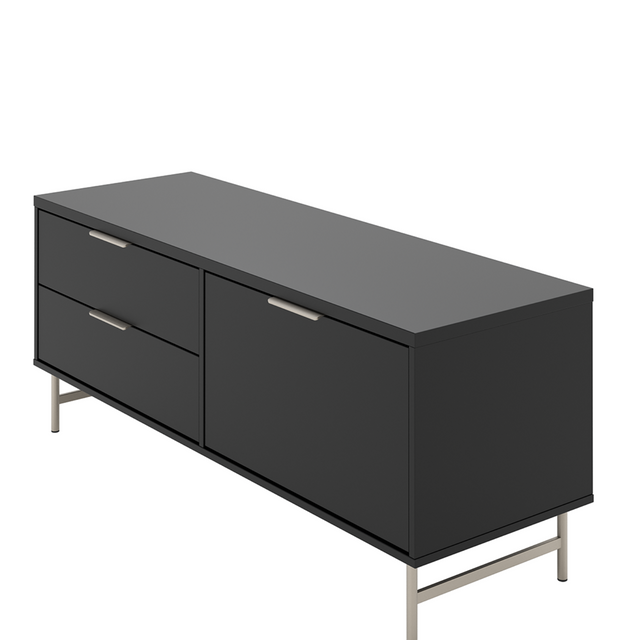 Rack para TVs até 50 Polegadas Yves 135 cm Off White Fosco com Dourado