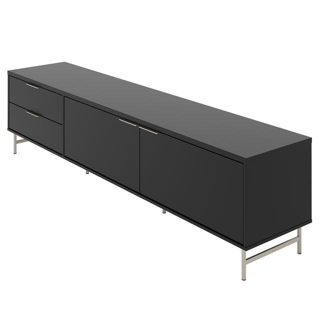 Rack para TVs até 75 Polegadas Yves 220cm Off White Fosco com Dourado