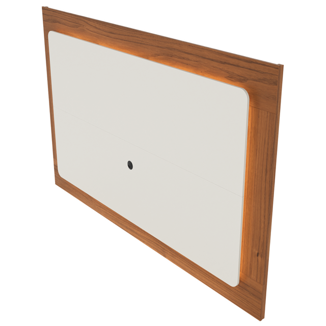 Painel para TVs até 75 Polegadas Oslo 182cm Off White Fosco com Canella