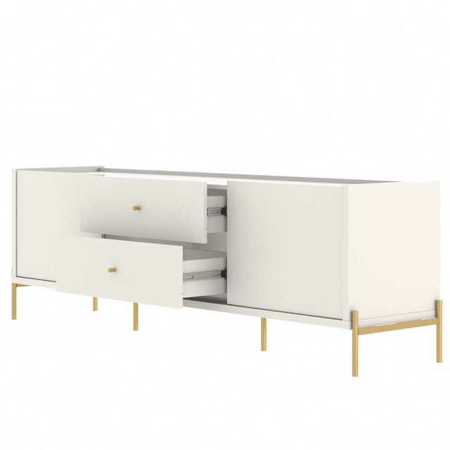 Rack Jasper 185 cm - Off White Fosco c/ Dourado