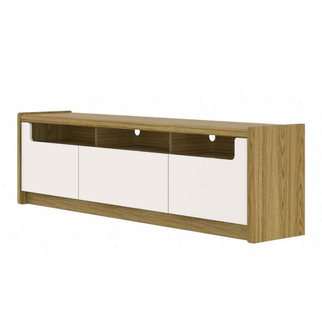 Rack para TVs até 75 Polegadas Oslo 185cm Off White com Freijó