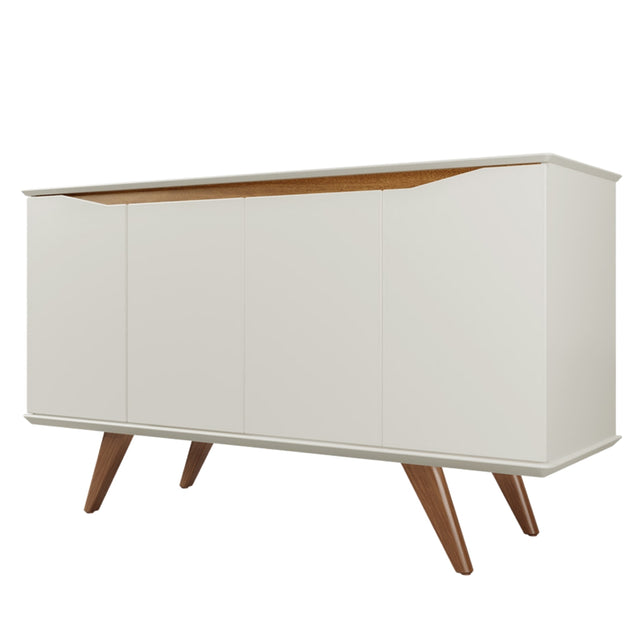 Buffet 4 Portas Olive 135 cm Off White com Natural