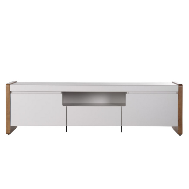 Rack para TVs até 75 Polegadas Bristol 225 cm Off White com Natural
