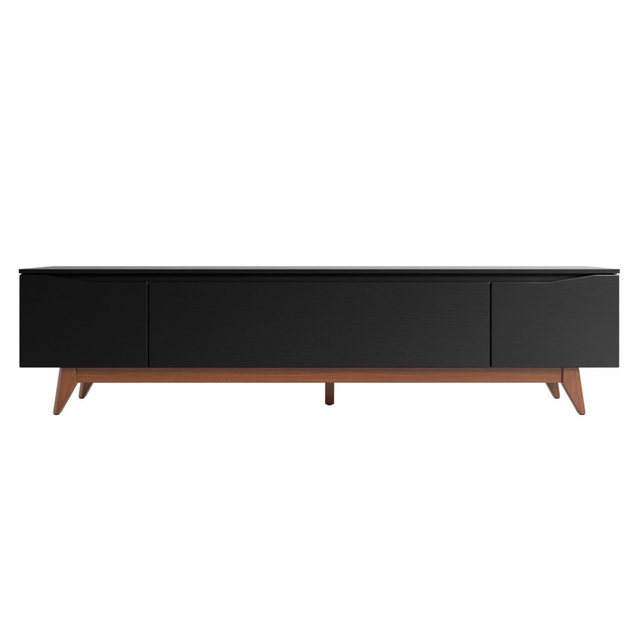 Rack Flynt para TVs até 75 Polegadas 3 Portas 220 cm Preto com Natural
