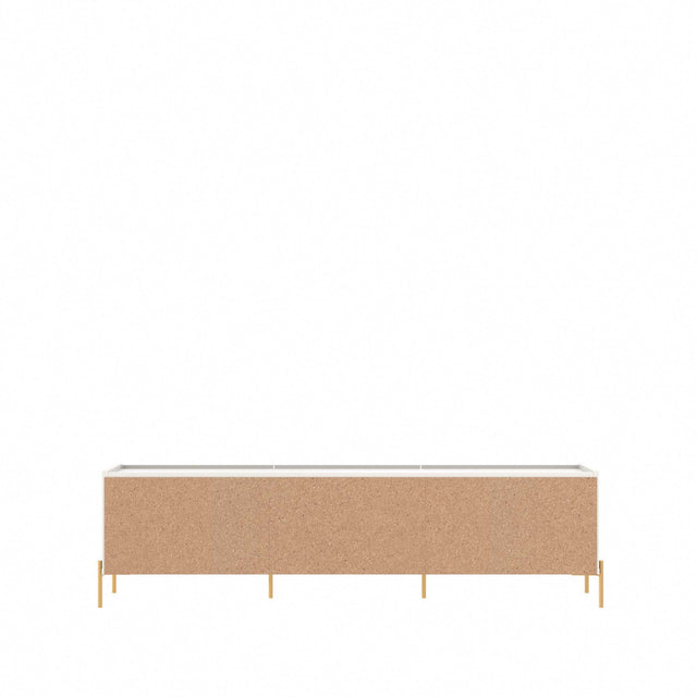 Rack Jasper 220 cm Off White c/ Dourado