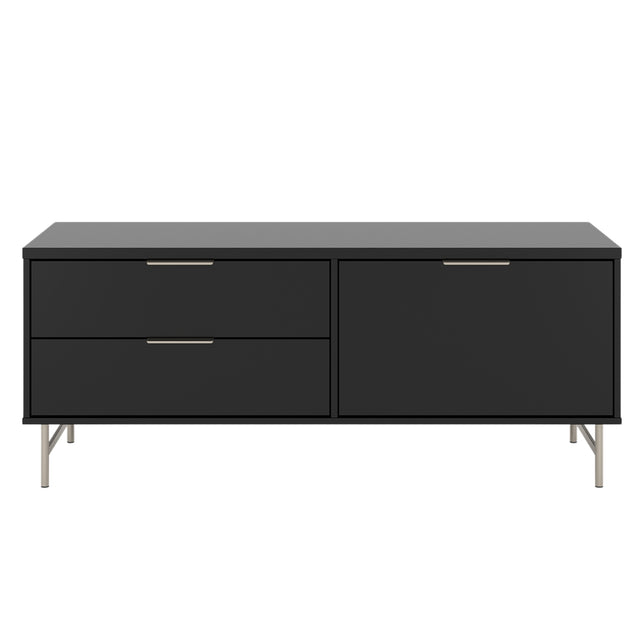 Rack para TVs até 50 Polegadas Yves 135 cm Preto Fosco com Champanhe
