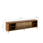 Rack para TVs até 85 Polegadas 100% MDF 1 Porta com Vidro Reflecta Lincoln Float 212cm