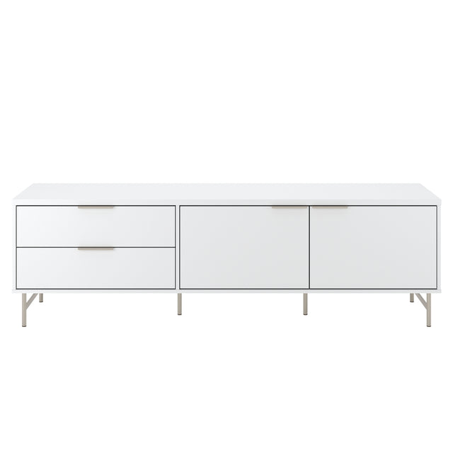 Rack para TVs até 75 Polegadas Yves 184 cm Branco Fosco com Champanhe