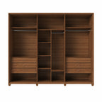 Guarda Roupa Casal 6 Portas Reflecta com Led 100% MDF Speculum 274cm Canella