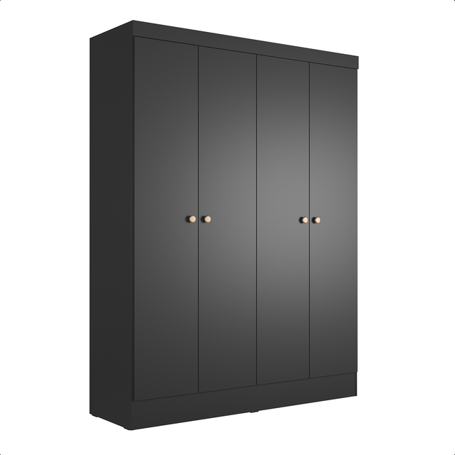 Guarda Roupa Solteiro 4 Portas Renzo 135cm Branco