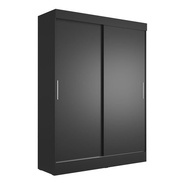 Guarda Roupa Solteiro 2 Portas de Correr Orazio 135cm Preto