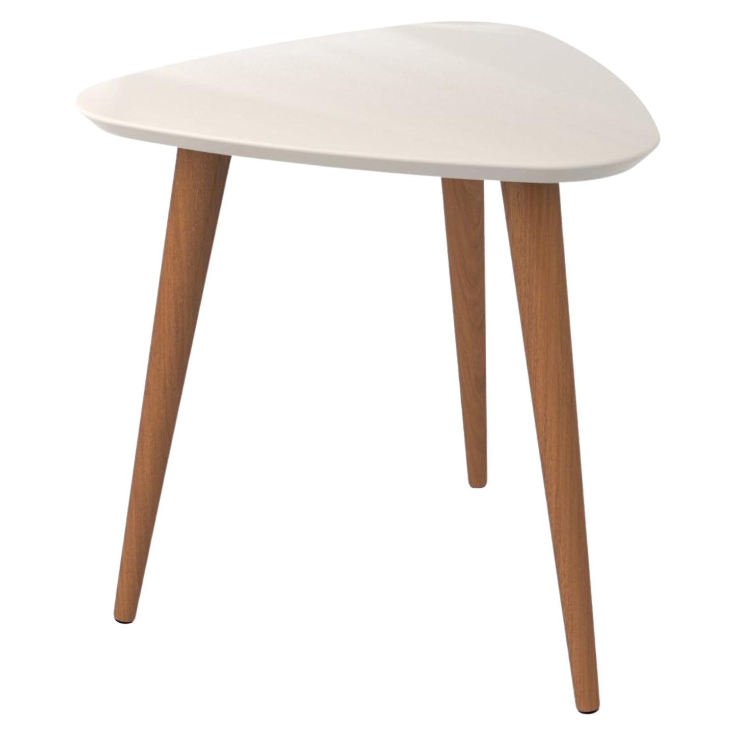 Mesa Lateral Triangular 51cm Utopia Off-White Gloss