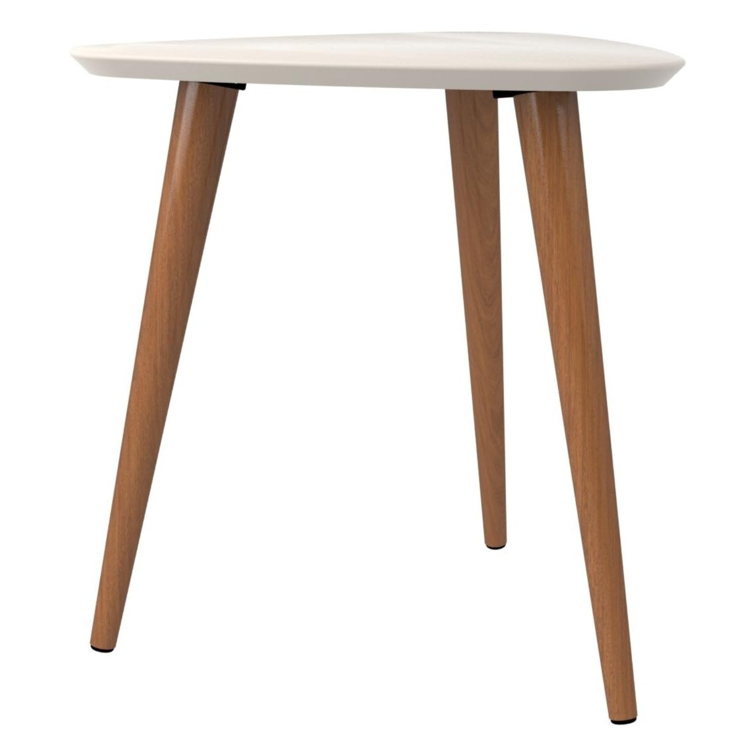 Mesa Lateral Triangular 51cm Utopia Off-White Gloss