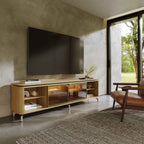 Rack para TVs até 75 Polegadas 100% MDF 1 Porta com Vidro Reflecta Lincoln Float 169cm
