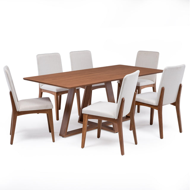 Mesa de Jantar Avena Retangular 180cm Sem Vidro Canella