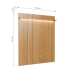Painel para TV até 75 Polegadas com Prateleira e LED 100% MDF Neon Float 178cm Carvalho