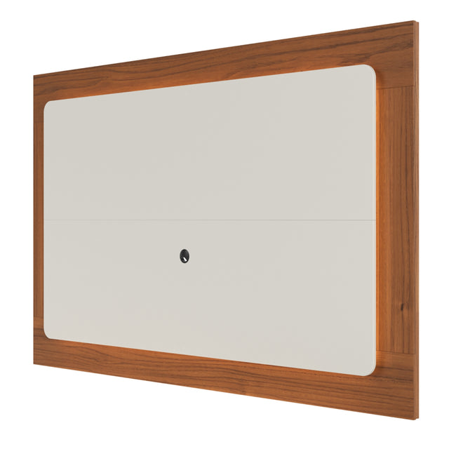 Rack Flynt ST com Painel para TV até 75 Polegadas 220cm Oslo Off White com Canela