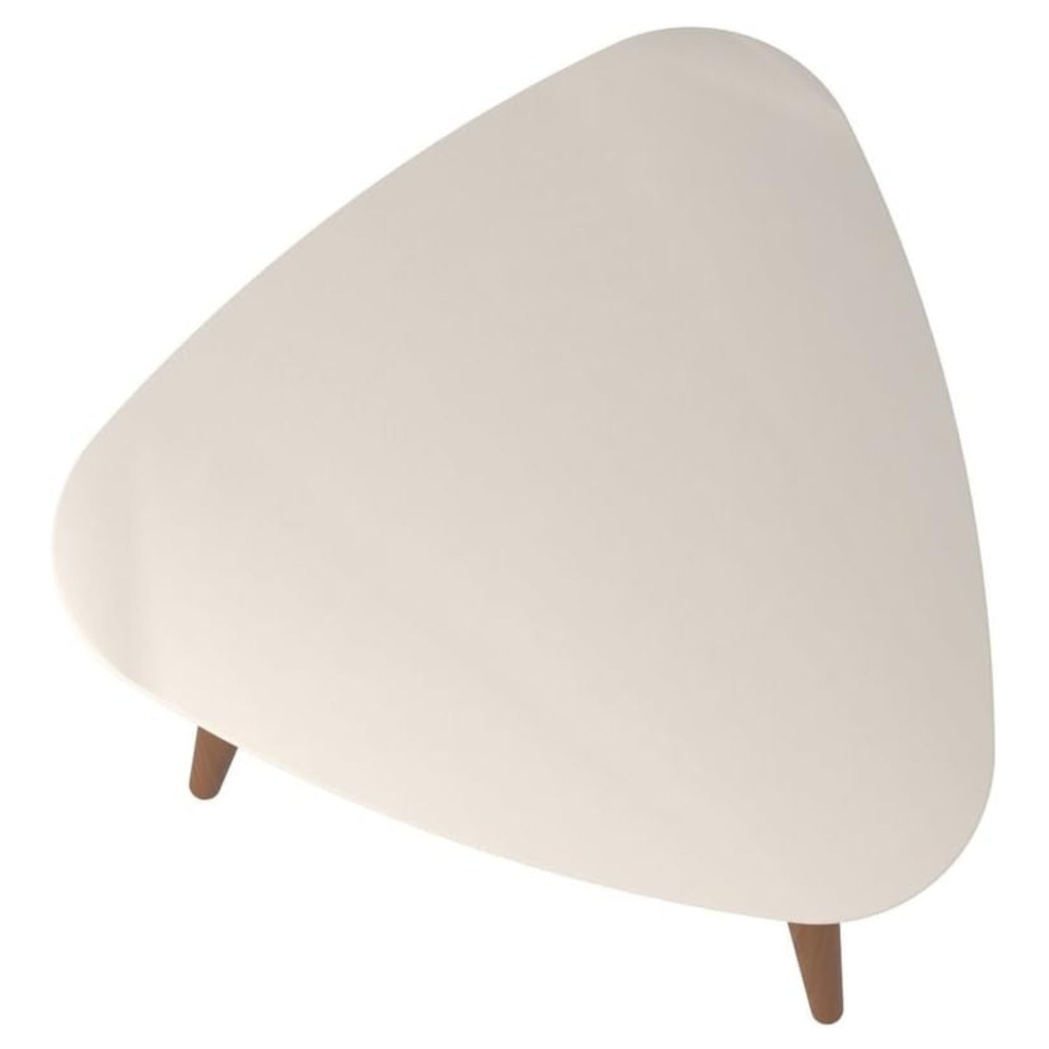 Mesa Lateral Triangular 51cm Utopia Off-White Gloss