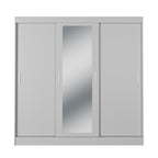 Guarda Roupa Casal 3 Portas de Correr c/ Espelho Vittorio 172cm Branco