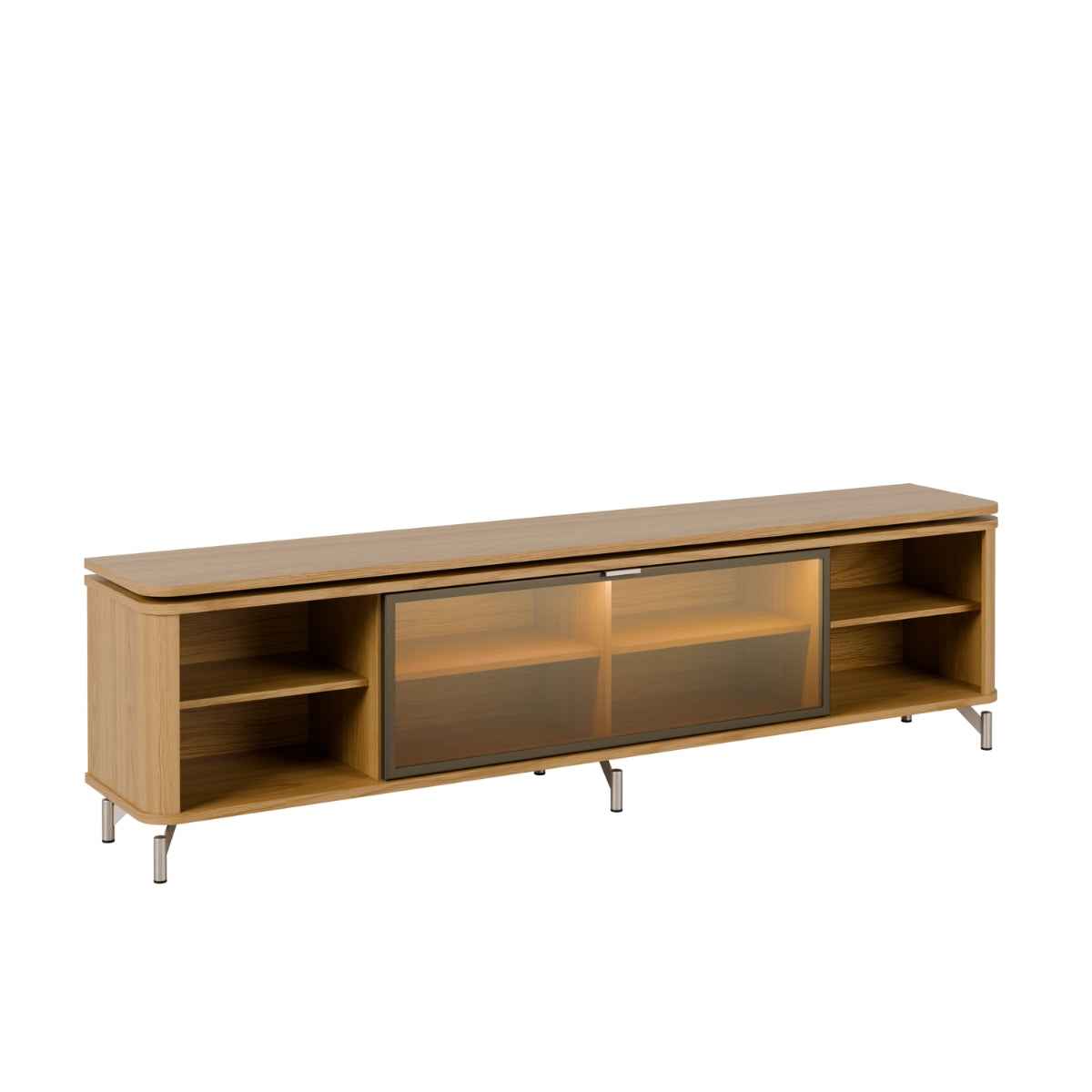 Rack para TVs até 75 Polegadas 100% MDF 1 Porta com Vidro Reflecta Lincoln Float 169cm