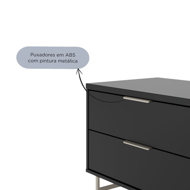 Rack para TVs até 50 Polegadas Yves 135 cm Off White Fosco com Dourado