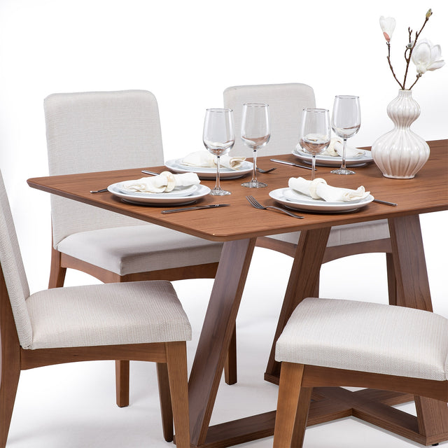 Mesa de Jantar Avena Retangular 180cm Sem Vidro Canella