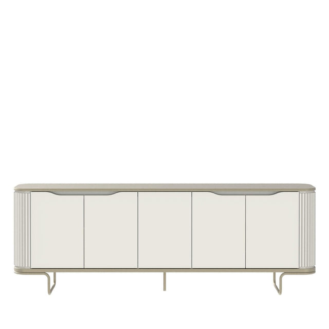 Buffet Liege 216 cm - Off White Fosco c/ Champanhe