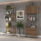 Estante Voss 75 cm - Freijó c/ Champanhe