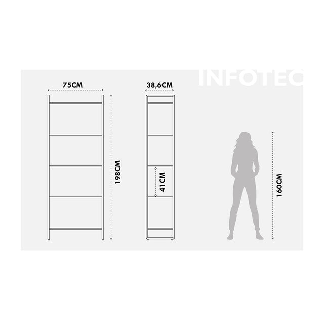 Estante Voss 75 cm - Freijó c/ Champanhe