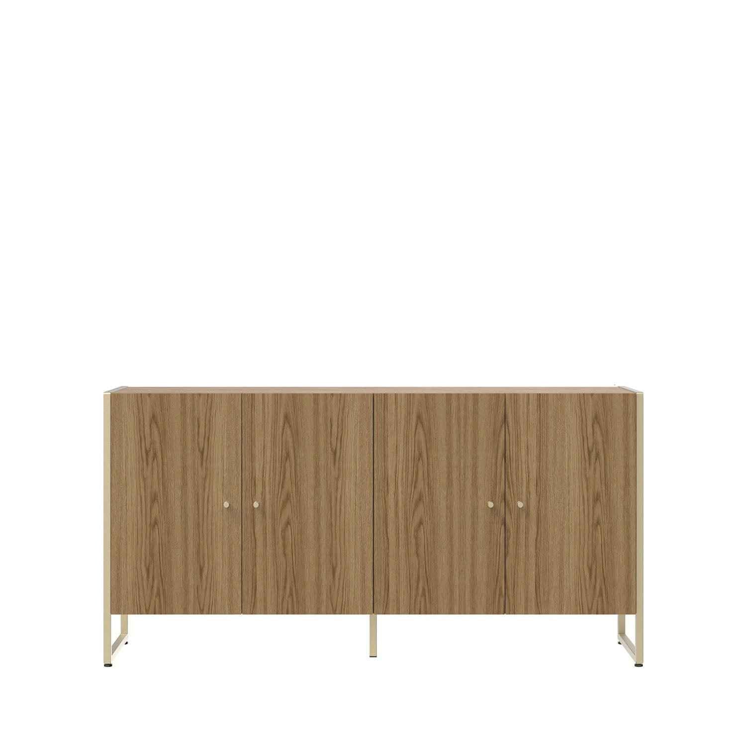 Balcão Voss 146 cm - Freijó c/ Champanhe