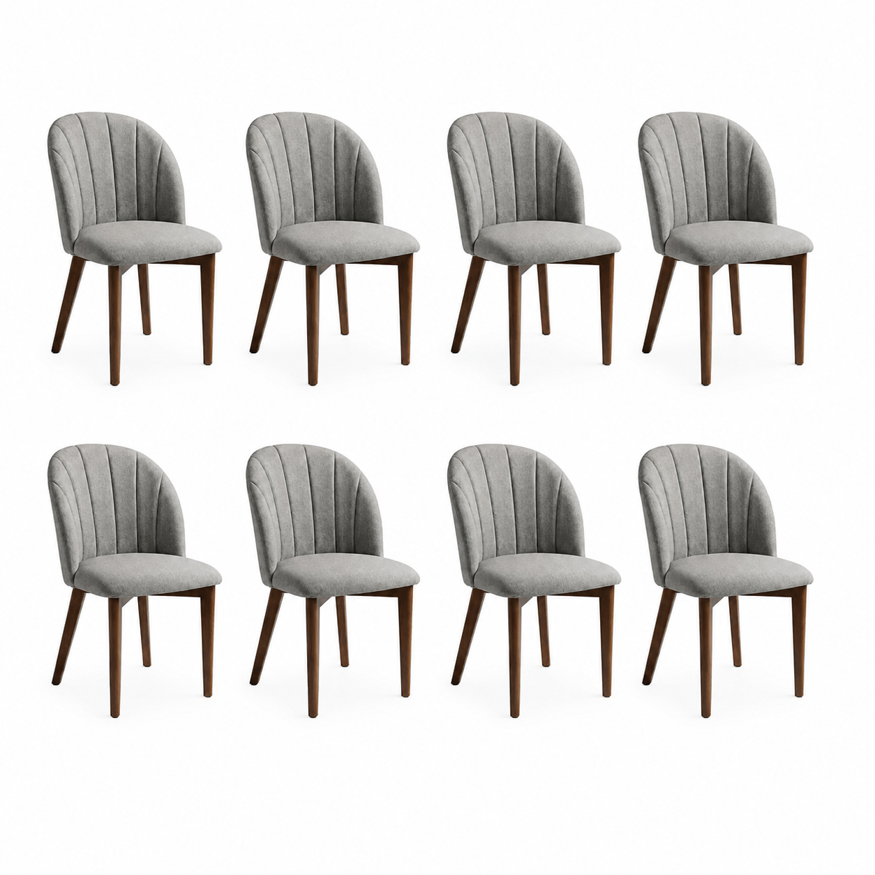 Conjunto de 8 Cadeiras de Madeira Maciça Donatella
