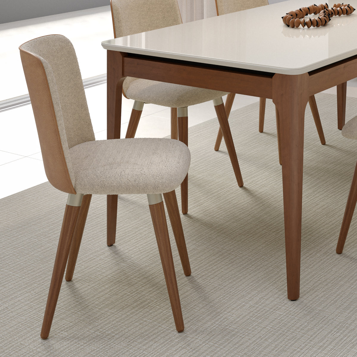 Conjunto de 4 Cadeiras de Madeira Maciça Dakota