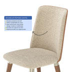 Conjunto de 4 Cadeiras de Madeira Maciça Dakota