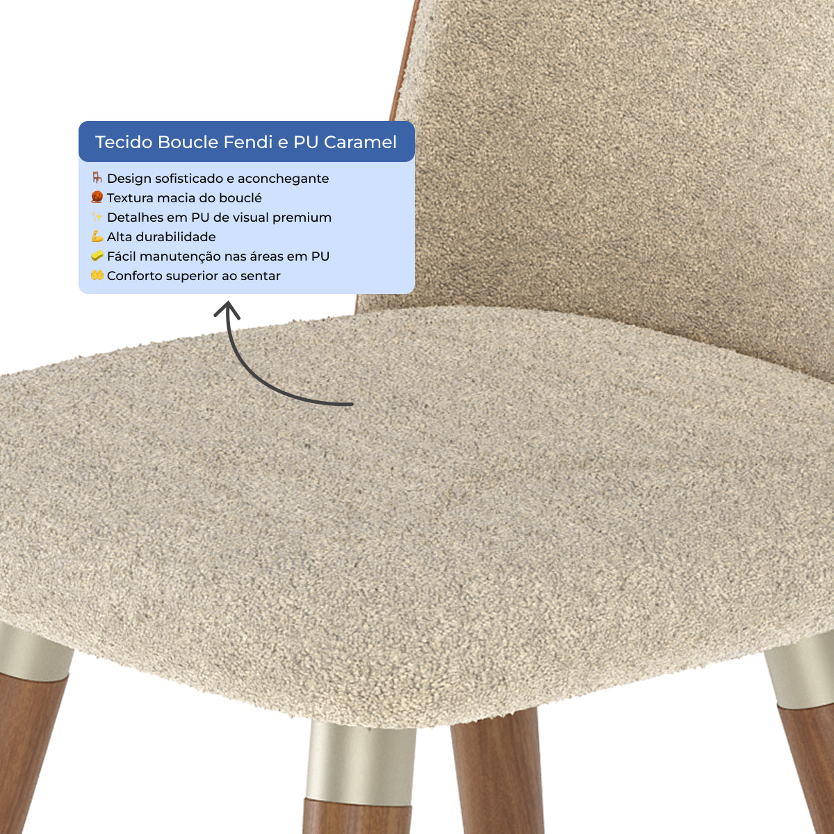 Conjunto de 4 Cadeiras de Madeira Maciça Dakota