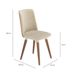 Conjunto de 4 Cadeiras de Madeira Maciça Dakota