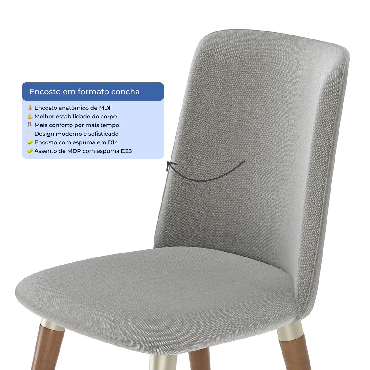 Conjunto de 4 Cadeiras de Madeira Maciça Dakota