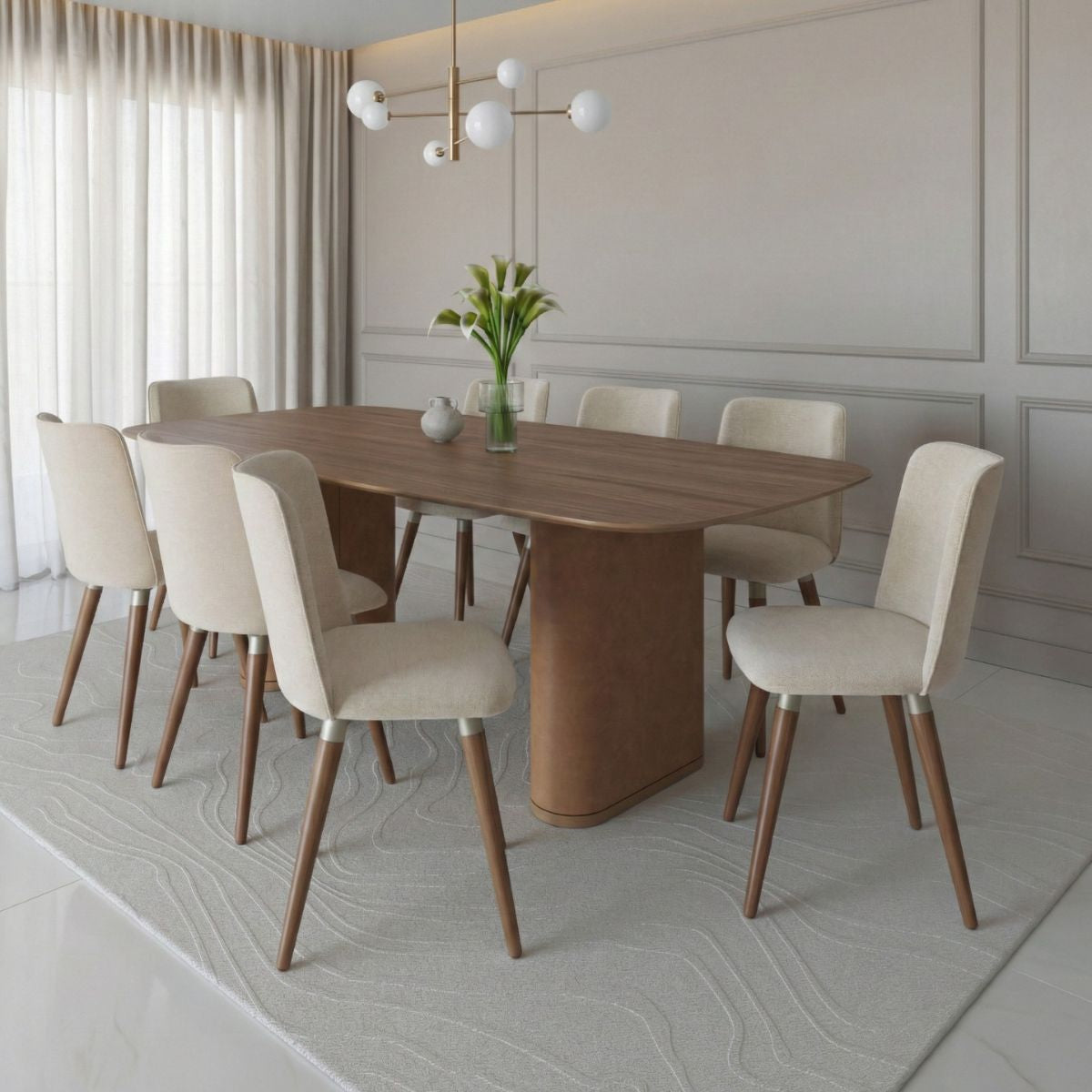 Conjunto de 4 Cadeiras de Madeira Maciça Dakota