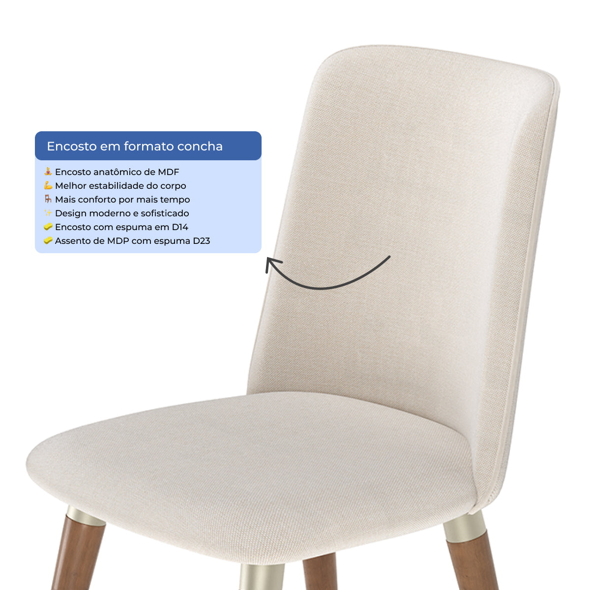 Conjunto de 4 Cadeiras de Madeira Maciça Dakota