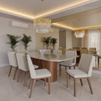 Conjunto de 4 Cadeiras de Madeira Maciça Kalina