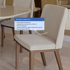 Conjunto de 4 Cadeiras de Madeira Maciça Kalina