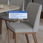 Conjunto de 4 Cadeiras de Madeira Maciça Kalina