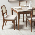 Conjunto de 4 Cadeiras de Madeira Maciça Saga Palhinha