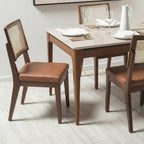 Conjunto de 4 Cadeiras de Madeira Maciça Saga Palhinha