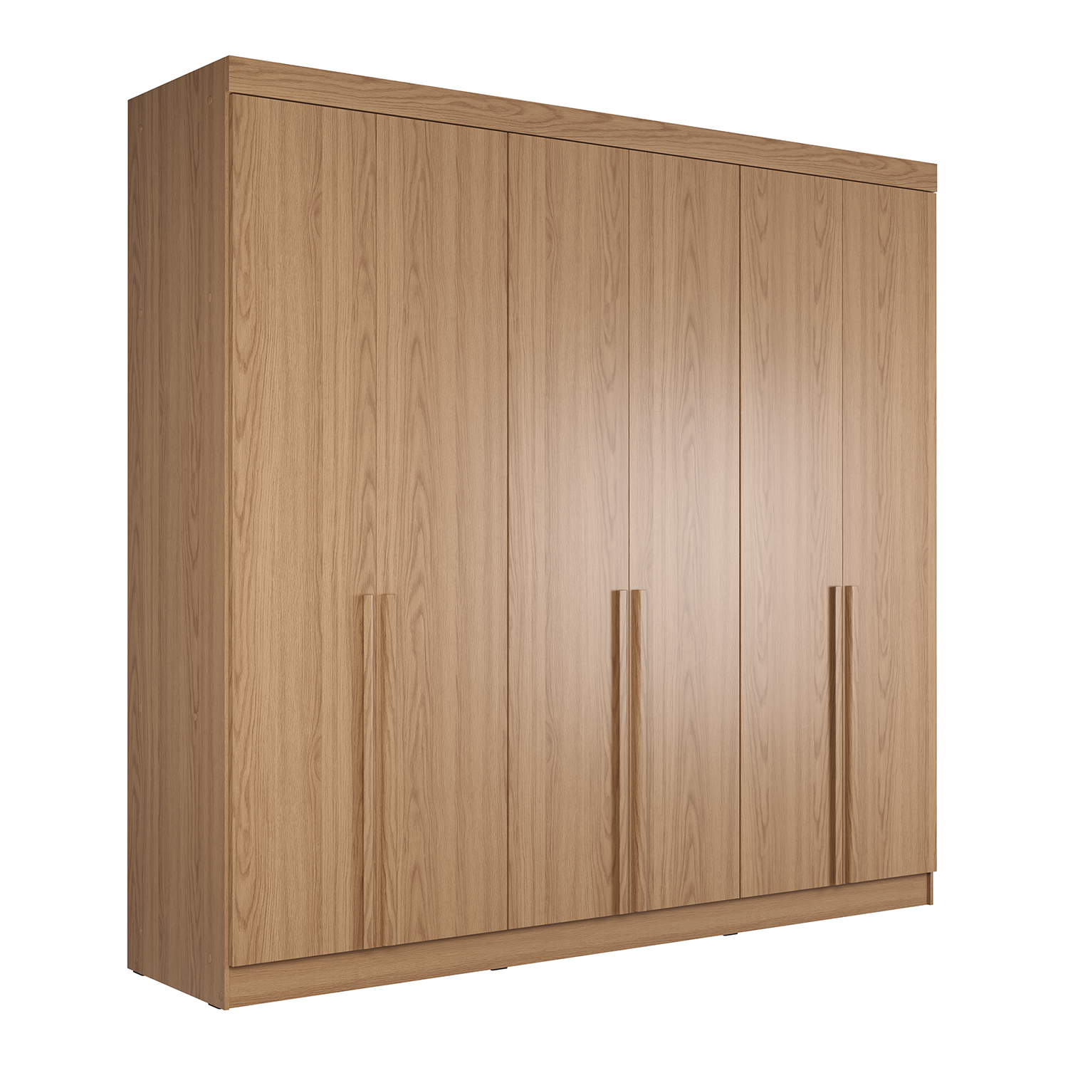 Guarda-Roupa Casal 6 Portas 4 Gavetas Lazzaro 231cm Carvalho