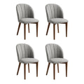 Conjunto de 4 Cadeiras de Madeira Maciça Donatella