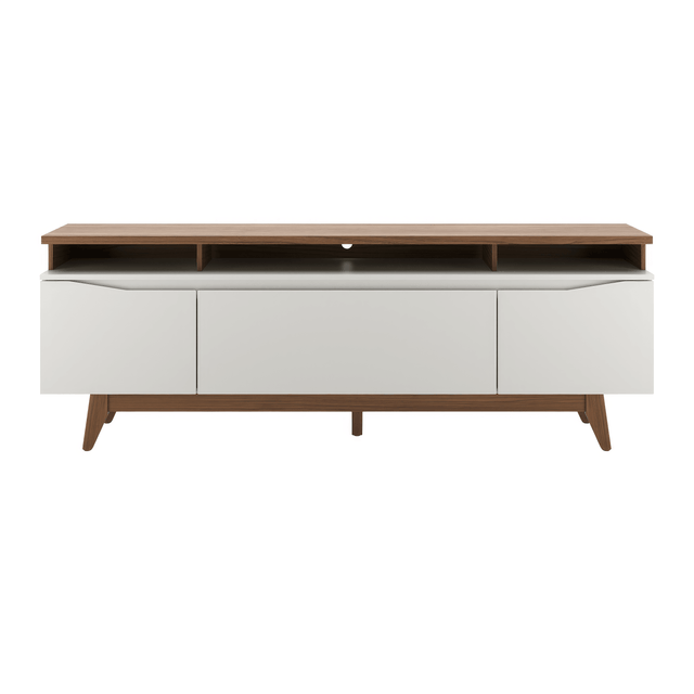 Rack Flynt ST para TVs até 75 Polegadas 3 Portas 185cm Off White com Canella
