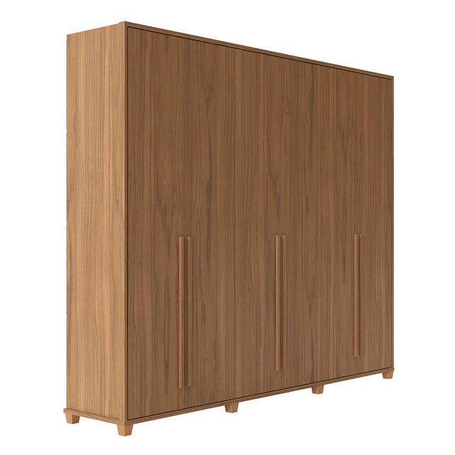 Guarda-Roupa 100% MDF Casal com espelho interno Rockford 6 portas - 274 cm